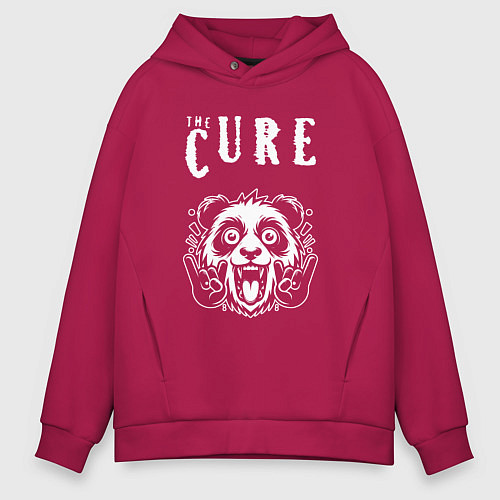 Мужское худи оверсайз The Cure rock panda / Маджента – фото 1