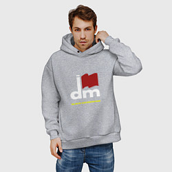 Толстовка оверсайз мужская Depeche Mode - Black celebration tonight, цвет: меланж — фото 2