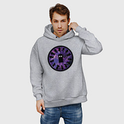 Толстовка оверсайз мужская Тардис в космосе, цвет: меланж — фото 2