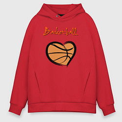 Толстовка оверсайз мужская Basket lover, цвет: красный