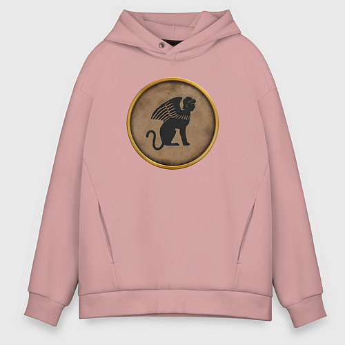 Мужское худи оверсайз Мятежники-эллины Rome: Total War / Пыльно-розовый – фото 1