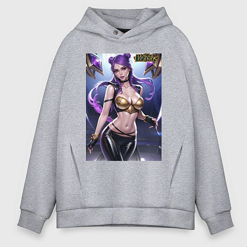 Мужское худи оверсайз Akali Kda League Of Legends / Меланж – фото 1