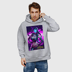 Толстовка оверсайз мужская League of Legends Akali Kda, цвет: меланж — фото 2