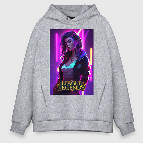 Мужское худи оверсайз League of Legends Kaisa Kda / Меланж – фото 1