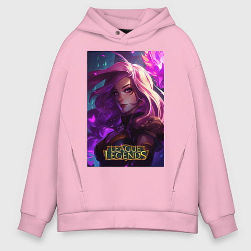 Мужское худи оверсайз League of Legends Kaisa Kda / Светло-розовый – фото 1