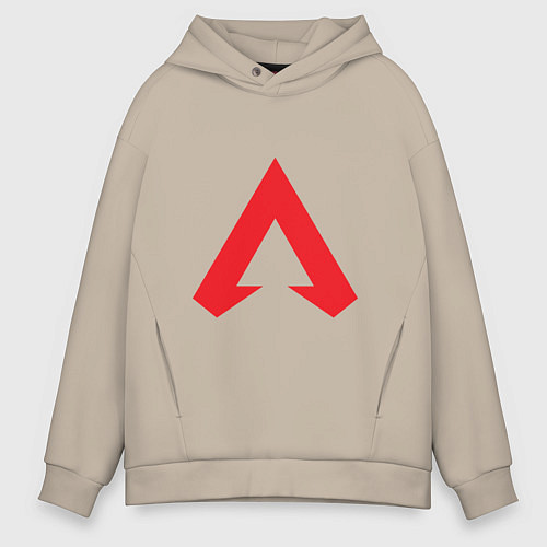 Мужское худи оверсайз Logo apex legends / Миндальный – фото 1