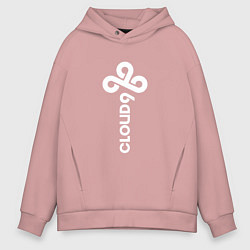 Мужское худи оверсайз Cloud9 - vertical logo