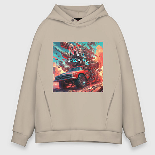 Мужское худи оверсайз M Truck 2124 / Миндальный – фото 1