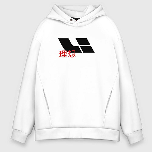 Мужское худи оверсайз Lixiang - auto / Белый – фото 1