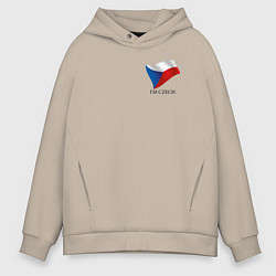 Мужское худи оверсайз Im Czech - motto