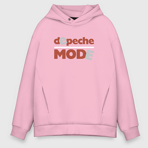 Мужское худи оверсайз Depeche Mode - Reward era / Светло-розовый – фото 1