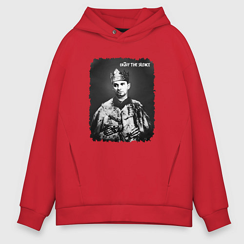 Мужское худи оверсайз Depeche Mode - Dave enjoy the silence / Красный – фото 1