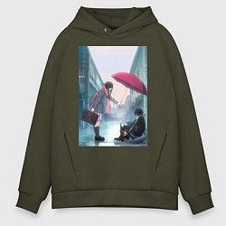 Толстовка оверсайз мужская Хиёри Ики Ято, цвет: хаки