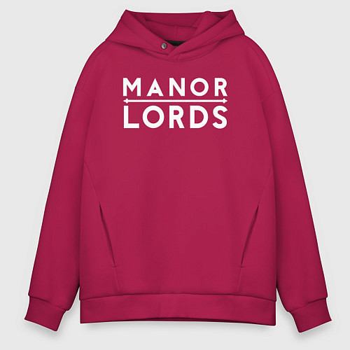 Мужское худи оверсайз Manor lords logo / Маджента – фото 1
