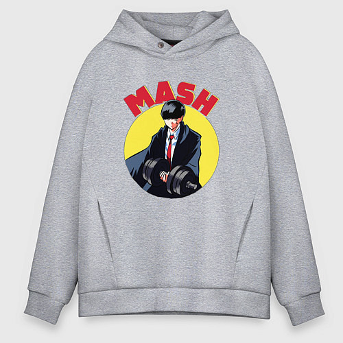 Мужское худи оверсайз Мэш Бёрндэд / Меланж – фото 1
