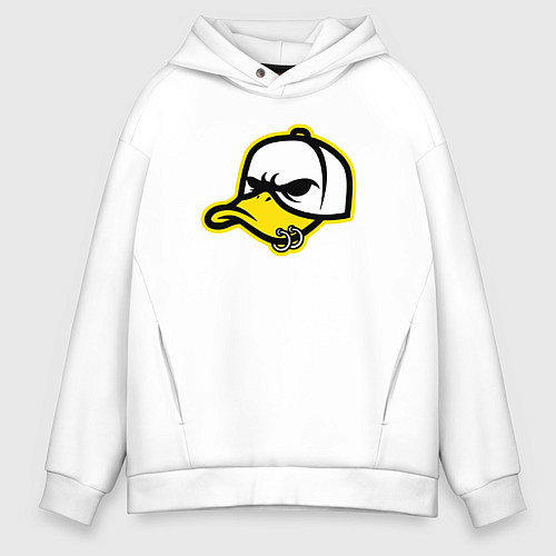Мужское худи оверсайз Кепка утка / Белый – фото 1