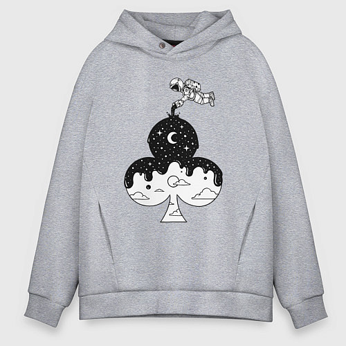 Мужское худи оверсайз Космическая масть / Меланж – фото 1