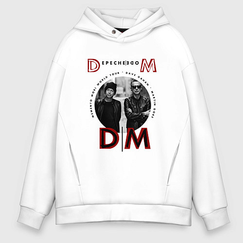 Мужское худи оверсайз Depeche Mode - Tour memento mori / Белый – фото 1