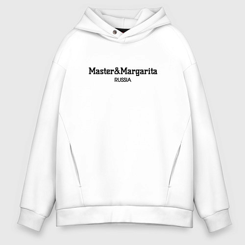 Мужское худи оверсайз Master and margarita - мастер и маргарита / Белый – фото 1
