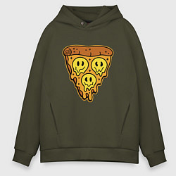 Мужское худи оверсайз Happy nation pizza