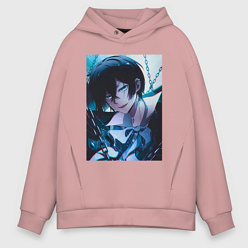 Мужское худи оверсайз Ванитас мемуар / Пыльно-розовый – фото 1