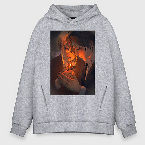 Мужское худи оверсайз Патриотизм Мориарти Шерлок Холмс Детектив / Меланж – фото 1