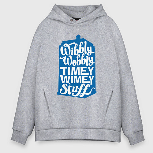 Мужское худи оверсайз Timey stuff / Меланж – фото 1