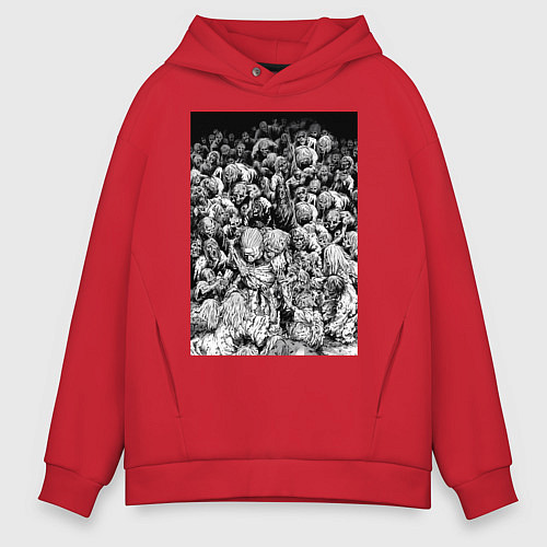 Мужское худи оверсайз Сага о Винланде Торфинн воин / Красный – фото 1