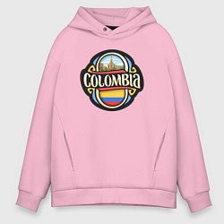 Толстовка оверсайз мужская Columbia, цвет: светло-розовый
