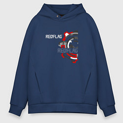 Мужское худи оверсайз Red Flag - Industrial logo