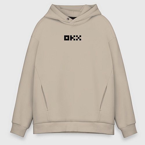 Мужское худи оверсайз Okx / Миндальный – фото 1
