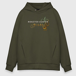 Мужское худи оверсайз Monster hunter wilds logo