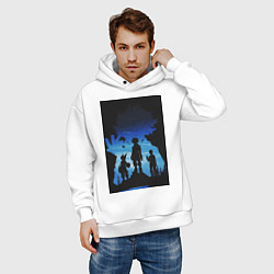 Толстовка оверсайз мужская Моя геройская академия Идзуку Мидория Кацуки Бакуг, цвет: белый — фото 2