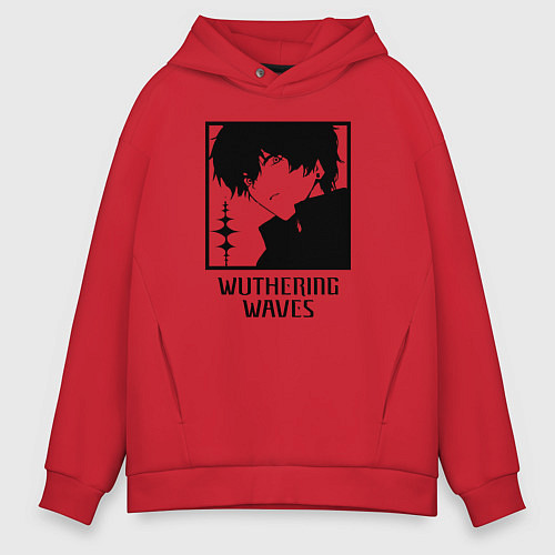 Мужское худи оверсайз WuWa rover / Красный – фото 1