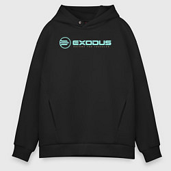 Толстовка оверсайз мужская Exodus logo, цвет: черный