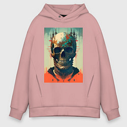 Мужское худи оверсайз Ai art skull - fantasy