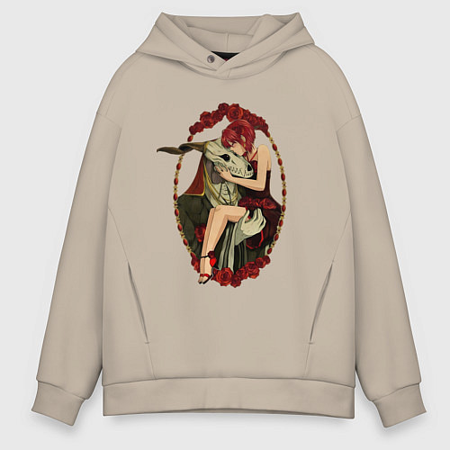 Мужское худи оверсайз Невеста чародея Тисэ Хатори / Миндальный – фото 1