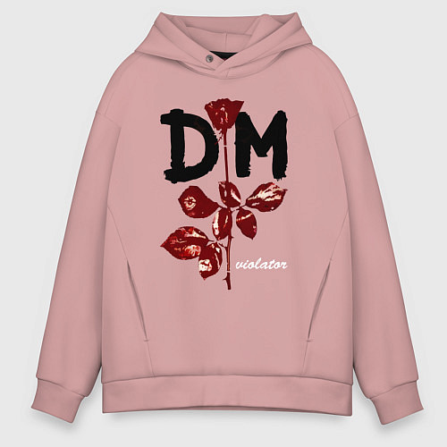 Мужское худи оверсайз Depeche mode - violator / Пыльно-розовый – фото 1