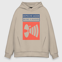 Толстовка оверсайз мужская Depeche Mode - Music for the masses merch, цвет: миндальный