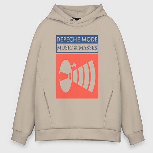 Мужское худи оверсайз Depeche Mode - Music for the masses merch / Миндальный – фото 1