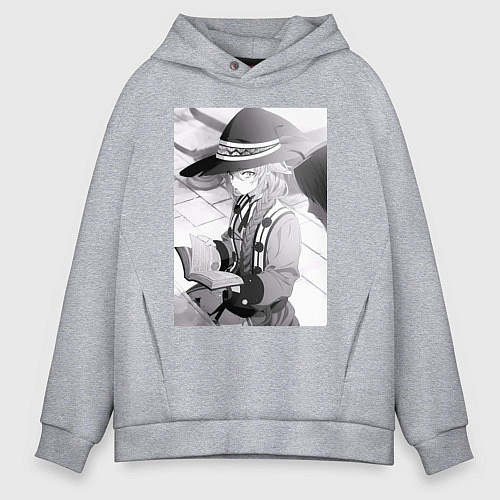 Мужское худи оверсайз Реинкарнация безработного Рокси Мигурдия учитель м / Меланж – фото 1