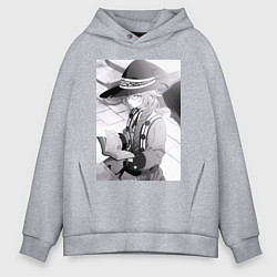 Толстовка оверсайз мужская Реинкарнация безработного Рокси Мигурдия учитель м, цвет: меланж