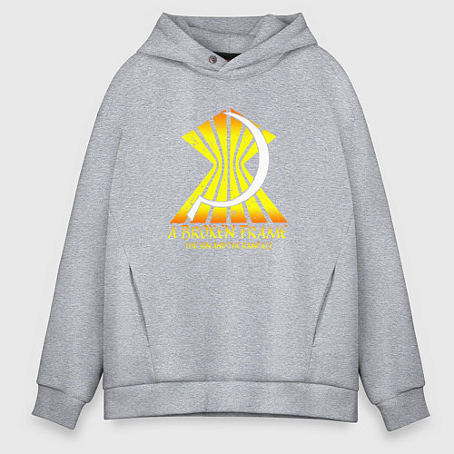 Мужское худи оверсайз Depeche Mode - A Broken Frame logo / Меланж – фото 1