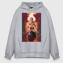 Толстовка оверсайз мужская Хвост Феи Нацу Драгнил дракон, цвет: меланж