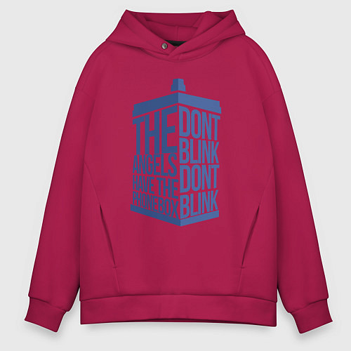 Мужское худи оверсайз Angels phonebox / Маджента – фото 1