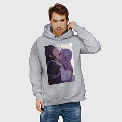 Толстовка оверсайз мужская Последний Серафим Шиноа Хираги вампир, цвет: меланж — фото 2