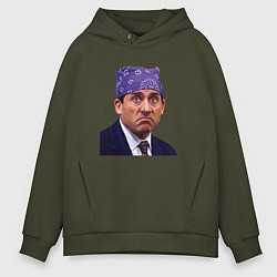 Толстовка оверсайз мужская Prison mike Michael Scott офис, цвет: хаки