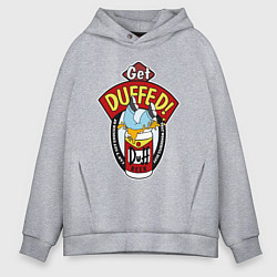 Мужское худи оверсайз Duff beer with Homer