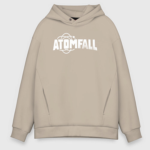 Мужское худи оверсайз Atomfall logo / Миндальный – фото 1