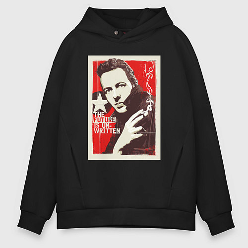 Мужское худи оверсайз Joe Strummer of the Clash / Черный – фото 1